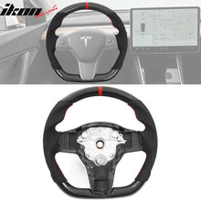 Load image into Gallery viewer, 2017-2023 Tesla 3 Y Carbon Fiber Steering Wheel