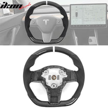 Load image into Gallery viewer, 2017-2023 Tesla 3 Y Carbon Fiber Steering Wheel