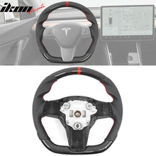 Load image into Gallery viewer, 2017-2023 Tesla 3 Y Carbon Fiber Steering Wheel