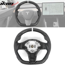 Load image into Gallery viewer, 2017-2023 Tesla 3 Y Carbon Fiber Steering Wheel