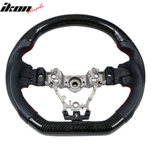 Load image into Gallery viewer, 2015-2021Â WRX &amp; STI CF Perforated Leather Red Stitch Steering Wheel