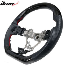 Load image into Gallery viewer, 2015-2021Â WRX &amp; STI CF Perforated Leather Red Stitch Steering Wheel