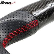 Load image into Gallery viewer, 2015-2021Â WRX &amp; STI CF Perforated Leather Red Stitch Steering Wheel