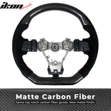 Load image into Gallery viewer, 2015-2021 Subaru WRX STI Steering Wheel Red Stitch Matte CF Synthetic