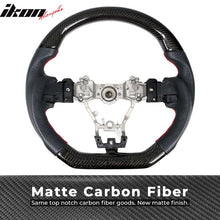 Load image into Gallery viewer, 2015-2021Â WRX &amp; STI CF Perforated Leather Red Stitch Steering Wheel