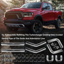Load image into Gallery viewer, Universal 2.5" Aluminium Turbo Intercooler Piping Kit with Silicone Couplers, U-Pipe &amp; Stainless Steel T-Bolt Clamps