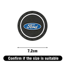 Load image into Gallery viewer, Ford Silicone Anti-Slip Car Coaster / Cup Mat for Focus MK2 / MK3 / MK4 / MK5, Fiesta MK7, Mondeo MK4 &amp; Fusion (1-2 Piece Set)