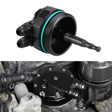 Load image into Gallery viewer, BMW M52 M54 Oil Filter Cap Adapter for External Oil Cooler (AN10 Ports)