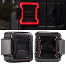 Load image into Gallery viewer, Jeep Wrangler JK 2007 - 2017 / JL 2018+ Smoked LED Tail Light Assembly with Turn Signal / Brake / Running / Reverse Functions (EU Version / Pair)