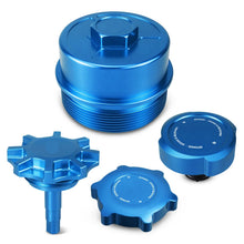 Load image into Gallery viewer, BMW 3 Series E36 E46 / 5 Series E39 / X3 E83 / X5 E53 / Z3 M52 M54 Billet Aluminum M-Style Engine Cap Set Oil Filler Filter Power Steering Coolant 1992 - 2006