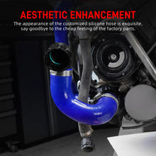 Load image into Gallery viewer, BMW E81 / E82 / E87 / E88 1 Series, E90 / E91 / E92 / E93 3 Series &amp; E84 X1 Lower Radiator to Thermostat Silicone Hose Repair Kit with Billet Aluminum Flange (N52N / N53 Engines / Replaces 17127564478)