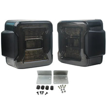 Load image into Gallery viewer, Jeep Wrangler JK 2007 - 2017 / JL 2018+ Smoked LED Tail Light Assembly with Turn Signal / Brake / Running / Reverse Functions (EU Version / Pair)