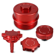 Load image into Gallery viewer, BMW 3 Series E36 E46 / 5 Series E39 / X3 E83 / X5 E53 / Z3 M52 M54 Billet Aluminum M-Style Engine Cap Set Oil Filler Filter Power Steering Coolant 1992 - 2006