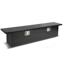 Load image into Gallery viewer, 63" Black Aluminum Crossover Truck Tool Box with Lock