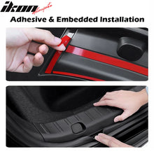 Load image into Gallery viewer, 2020-2023 Tesla Model Y Black Rear Trunk Bumper Sill Guard TPE + PP