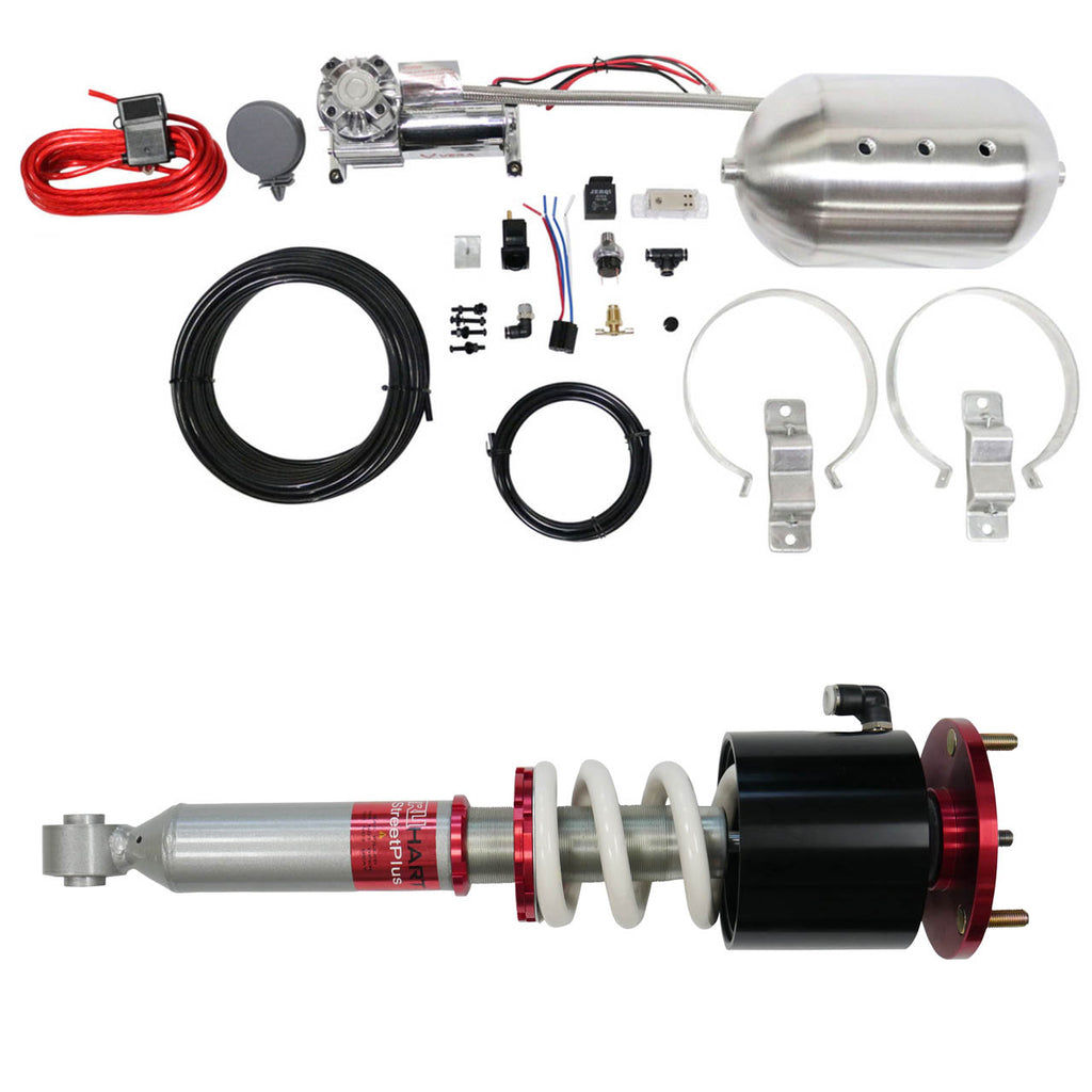 TruHart StreetPlus Coilovers w/ Front Air Cups Plus Silver Management For 11+ Chrysler 300 05+ Dodge Charger 08+ Dodge Challenger 05-08 Dodge Magnum RWD