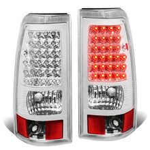 Load image into Gallery viewer, 03-07 Chevy Silverado GMC Sierra LED Tail Lights Chrome Clear