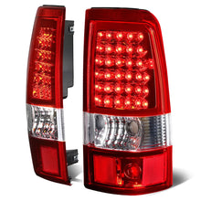 Load image into Gallery viewer, 03-07 Chevy Silverado GMC Sierra LED Tail Lights Chrome Red