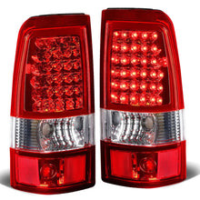 Load image into Gallery viewer, 03-07 Chevy Silverado GMC Sierra LED Tail Lights Chrome Red