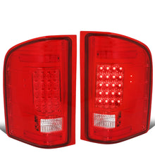 Load image into Gallery viewer, 2007-2014 Chevrolet Silverado GMC Sierra LED Tail Lights Chrome Red