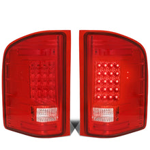 Load image into Gallery viewer, 2007-2014 Chevrolet Silverado GMC Sierra LED Tail Lights Chrome Red