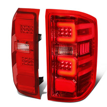 Load image into Gallery viewer, 14-19 Chevy Silverado GMC Sierra C-Bar Style LED Tail Lights Chrome/Red