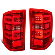 Load image into Gallery viewer, 14-19 Chevy Silverado GMC Sierra C-Bar Style LED Tail Lights Chrome/Red