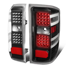 Load image into Gallery viewer, 14-19 Chevy Silverado &amp; GMC Sierra Dual LED Tail Lights Black/Clear