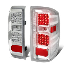Load image into Gallery viewer, 14-19 Chevy Silverado GMC Sierra Dual LED Tail Lights Chrome Clear