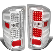 Load image into Gallery viewer, 14-19 Chevy Silverado GMC Sierra Dual LED Tail Lights Chrome Clear