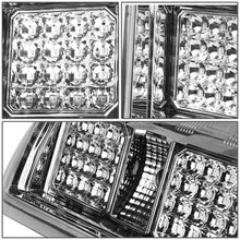 Load image into Gallery viewer, 14-19 Chevy Silverado GMC Sierra Dual LED Tail Lights Chrome Clear