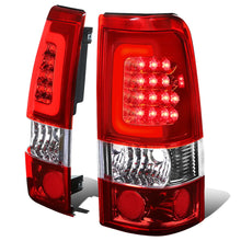Load image into Gallery viewer, 99-03 Chevrolet Silverado Sierra C-Bar 3D U-Halo LED Tail Lights Chrome