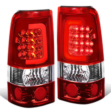 Load image into Gallery viewer, 99-03 Chevrolet Silverado Sierra C-Bar 3D U-Halo LED Tail Lights Chrome