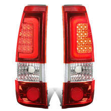 Load image into Gallery viewer, 99-03 Chevrolet Silverado Sierra C-Bar 3D U-Halo LED Tail Lights Chrome