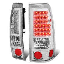 Load image into Gallery viewer, 99-03 Chevrolet Silverado Sierra LED Tail Lights Chrome Clear