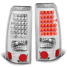 Load image into Gallery viewer, 99-03 Chevrolet Silverado Sierra LED Tail Lights Chrome Clear