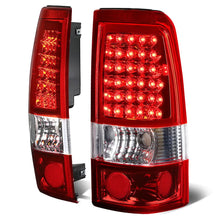 Load image into Gallery viewer, 99-03 Chevrolet Silverado/GMC Sierra LED Tail Lights - Chrome Red
