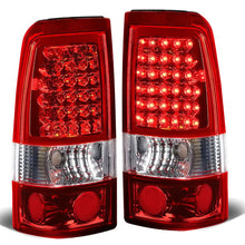 Load image into Gallery viewer, 99-03 Chevrolet Silverado/GMC Sierra LED Tail Lights - Chrome Red