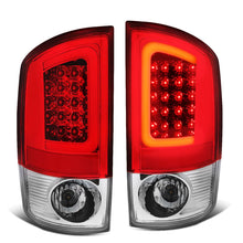 Load image into Gallery viewer, 02-06 Dodge Ram C-Bar U-Halo LED Tail Lights Chrome Red