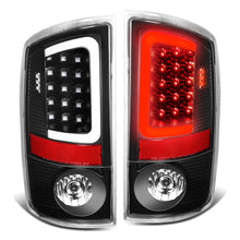 Load image into Gallery viewer, 07-09 Dodge Ram C-Bar 3D U-Halo LED Tail Lights Black/Clear