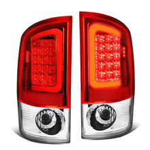 Load image into Gallery viewer, 07-09 Dodge Ram C-Bar 3D U-Halo LED Tail Lights Chrome Red