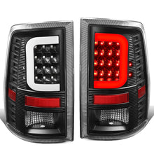 Load image into Gallery viewer, 09-17 Dodge Ram 1500/2500/3500 C-Bar Style 3D LED Tail Lights Black/Clear