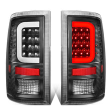 Load image into Gallery viewer, 09-17 Dodge Ram 1500/2500/3500 C-Bar Style 3D LED Tail Lights Black/Clear