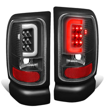 Load image into Gallery viewer, 94-02 Dodge Ram C-Bar 3D U-Halo LED Tail Lights Black/Clear