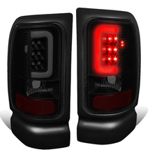 Load image into Gallery viewer, 94-02 Dodge Ram C-Bar 3D U-Halo LED Tail Lights Black Smoke
