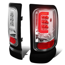 Load image into Gallery viewer, 94-02 Dodge Ram C-Bar 3D U-Halo LED Tail Lights Chrome Clear
