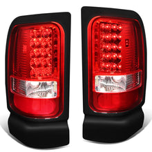 Load image into Gallery viewer, 94-02 Dodge Ram LED Tail Lights Chrome Red