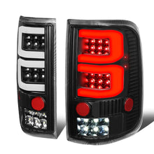 Load image into Gallery viewer, 04-08 Ford F-150 3D Style Dual C-Bar LED Tail Lights - Black/Clear