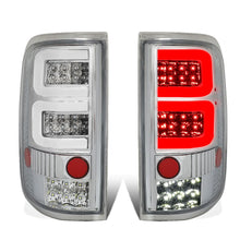 Load image into Gallery viewer, 04-08 Ford F-150 3D Style Dual C-Bar LED Tail Lights - Chrome/Clear