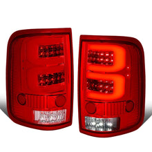 Load image into Gallery viewer, 04-08 Ford F-150 3D Style Dual C-Bar LED Tail Lights - Chrome/Red
